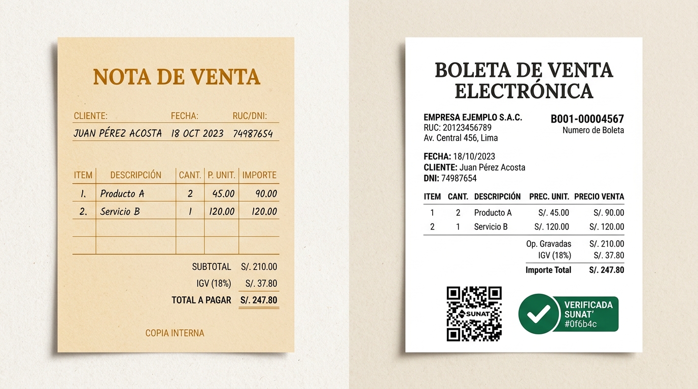 Ticket de control interno impreso con leyenda clara y ordenada